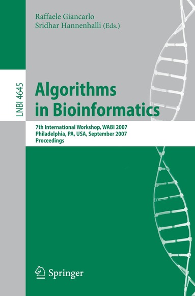 Raffaele Giancarlo, Sridhar Hannenhalli - Algorithms in Bioinformatics, Häftad