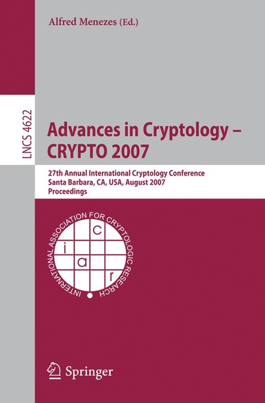 bokomslag Advances in Cryptology - CRYPTO 2007