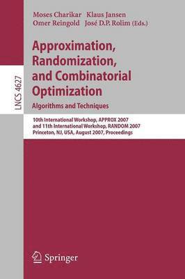 Approximation, Randomization, and Combinatorial Optimization. Algorithms and Techniques 1