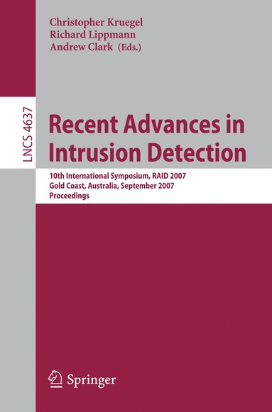 bokomslag Recent Advances in Intrusion Detection