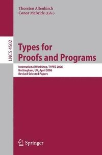 bokomslag Types for Proofs and Programs