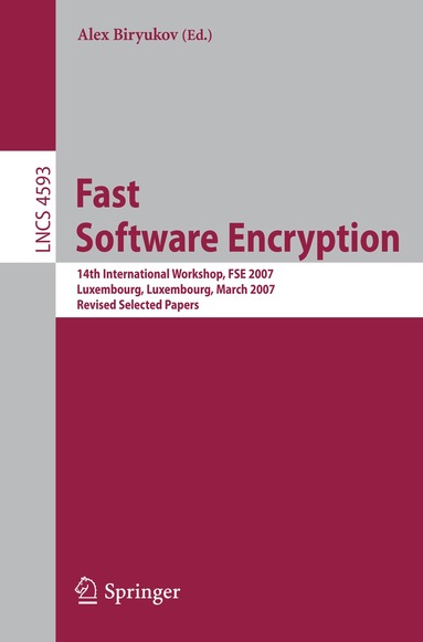 Alex Biryukov - Fast Software Encryption, Häftad