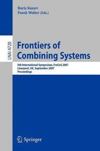 bokomslag Frontiers of Combining Systems