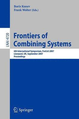 bokomslag Frontiers of Combining Systems