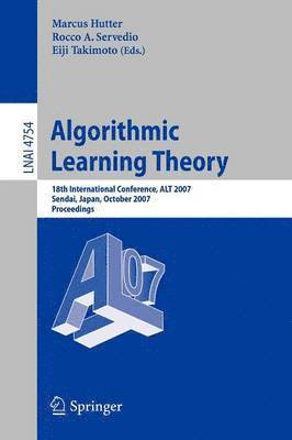 bokomslag Algorithmic Learning Theory