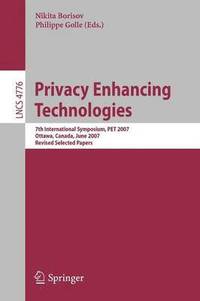 bokomslag Privacy Enhancing Technologies