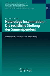 bokomslag Heterologe Insemination - Die rechtliche Stellung des Samenspenders