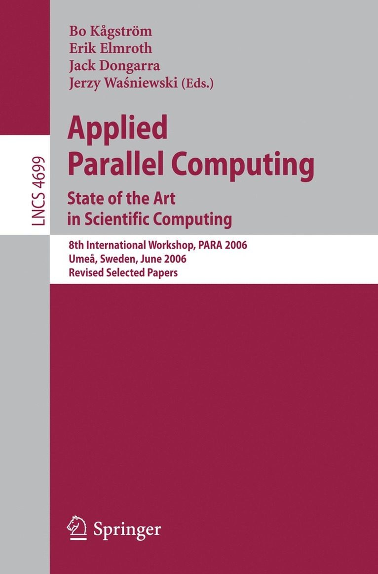 Bo Kagström, Erik Elmroth, Jack Dongarra, Jerzy Wasniewski - Applied Parallel Computing, Häftad
