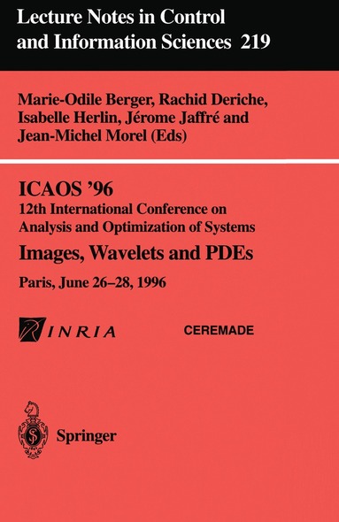 Marie-Odile Berger, Marie-Odile Berger, Rachid Deriche, Isabelle Herlin, Jerome Jaffre, Jean-Michel Morel - ICAOS ’96 12th International Conference on Analysis and Optimization of Systems, Häftad