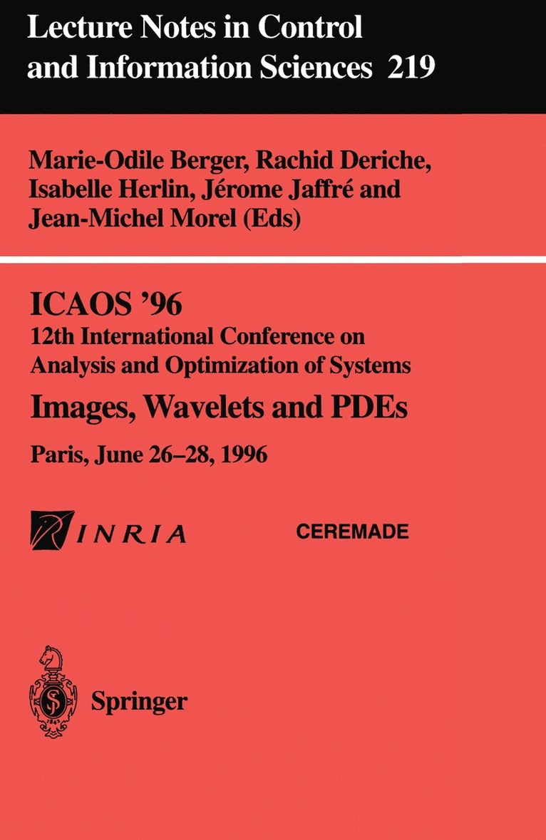 ICAOS 96 12th International Conference on Analysis and Optimization of Systems 1