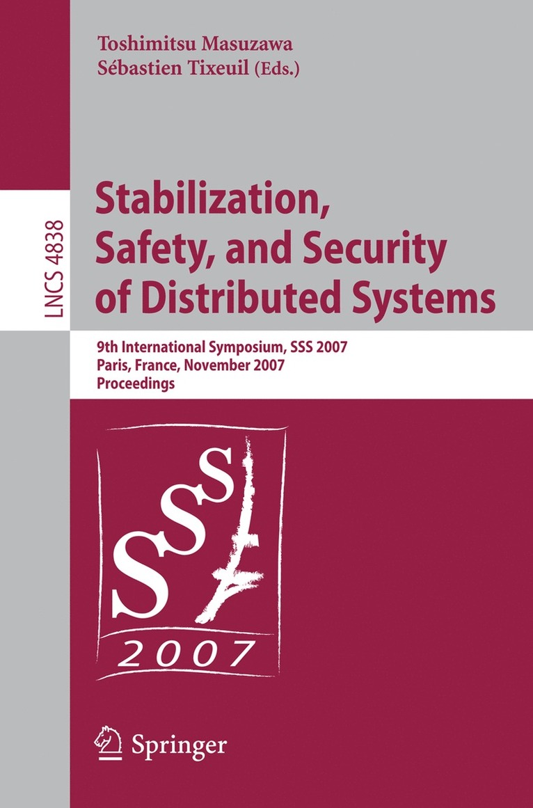 Toshimitsu Masuzawa, Sébastien Tixeuil - Stabilization, Safety, and Security of Distributed Systems, Häftad