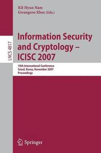 bokomslag Information Security and Cryptology - ICISC 2007