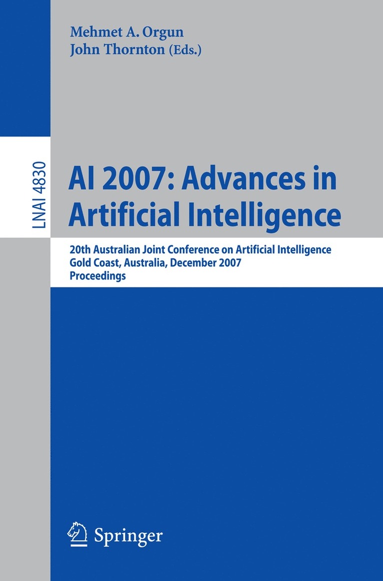 AI 2007: Advances in Artificial Intelligence