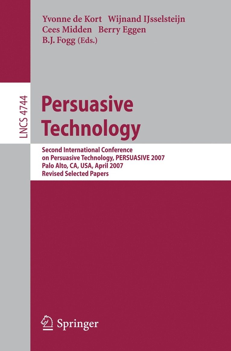 Yvonne de Kort, Wijnand IJsselsteijn, Cees Midden, Berry Eggen, B.J. Fogg, Wijnand Ijsselsteijn, B. J. Fogg - Persuasive Technology, Häftad