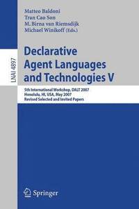 bokomslag Declarative Agent Languages and Technologies V