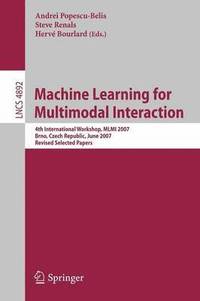 bokomslag Machine Learning for Multimodal Interaction