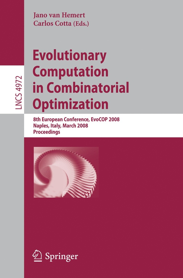 Jano Van Hemert, Jano van Hemert, Carlos Cotta, Jano Van Hemert, Jano van Hemert - Evolutionary Computation in Combinatorial Optimization, Häftad