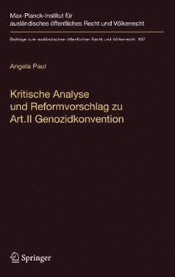 Kritische Analyse und Reformvorschlag zu Art. II Genozidkonvention 1