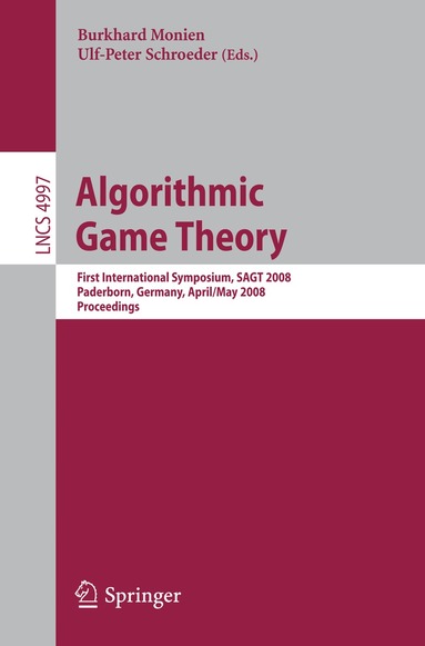 Burkhard Monien, Ulf-Peter Schroeder - Algorithmic Game Theory, Häftad