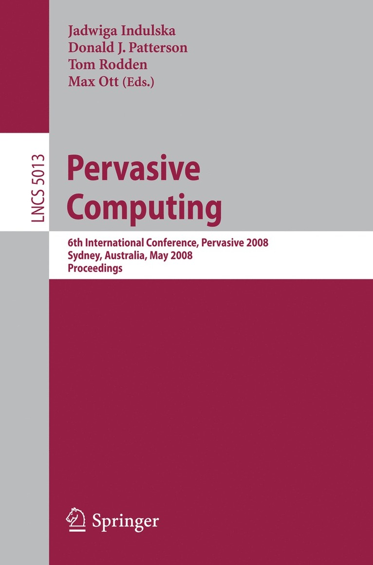 Jadwiga Indulska, Donald Patterson, Tom Rodden, Max Ott - Pervasive Computing, Häftad