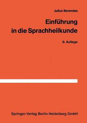 Einfhrung in die Sprachheilkunde 1