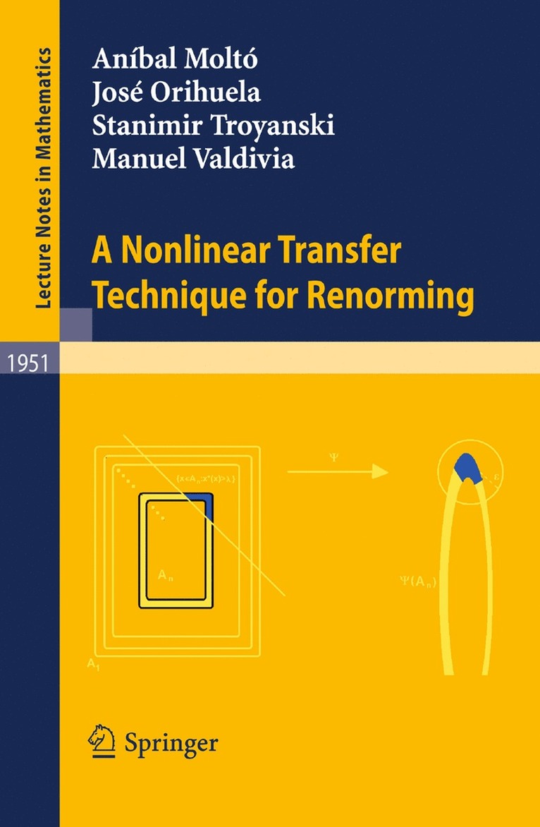 Aníbal Moltó, José Orihuela, Stanimir Troyanski, Manuel Valdivia, Stanimir Orihuela, José - Nonlinear Transfer Technique for Renorming, Häftad