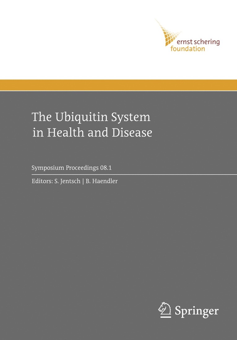 Stefan Jentsch, Stefan Jentsch, Bernhard Haendler - Ubiquitin System in Health and Disease, Inbunden