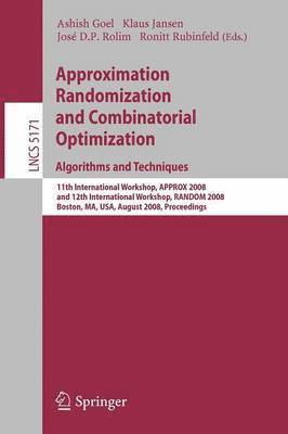 Approximation, Randomization and Combinatorial Optimization. Algorithms and Techniques 1