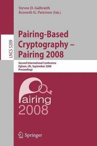 bokomslag Pairing-Based Cryptography  Pairing 2008
