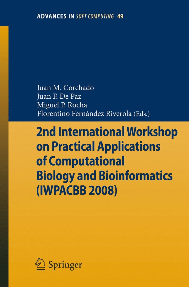Juan Manuel Corchado Rodríguez, Francisco de Paz, Miguel P. Rocha, Florentino Fernández Riverola, Francisco De Paz - 2nd International Workshop on Practical Applications of Computational Biology and Bioinformatics (IWPACBB 2008), Häftad