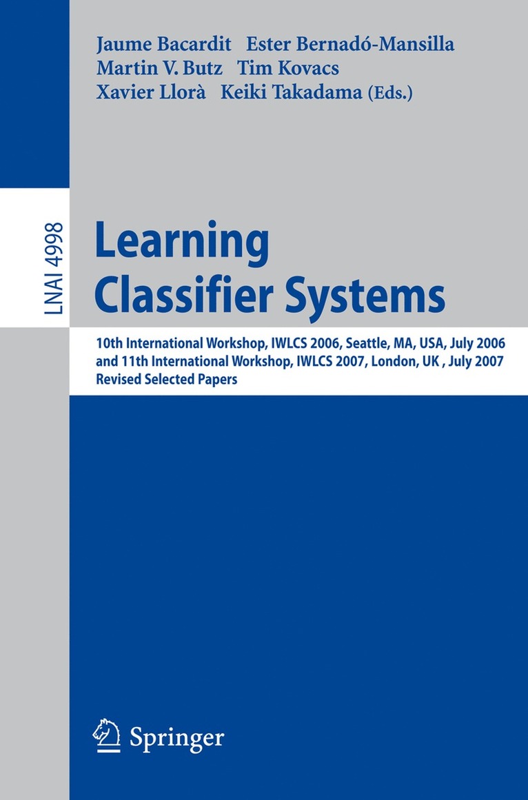 Learning Classifier Systems 1