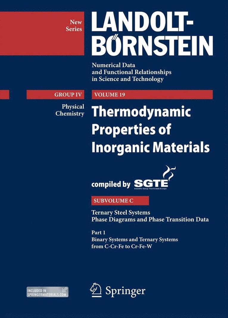 Binary Systems and Ternary Systems from C-Cr-Fe to Cr-Fe-W