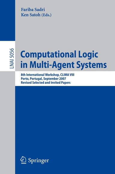 Fariba Sadri, Ken Satoh - Computational Logic in Multi-Agent Systems, Häftad