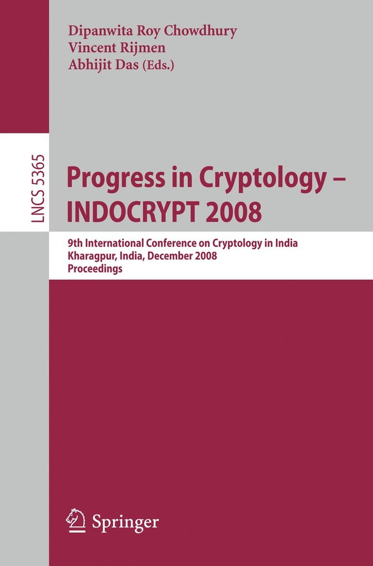 Progress in Cryptology - INDOCRYPT 2008 1