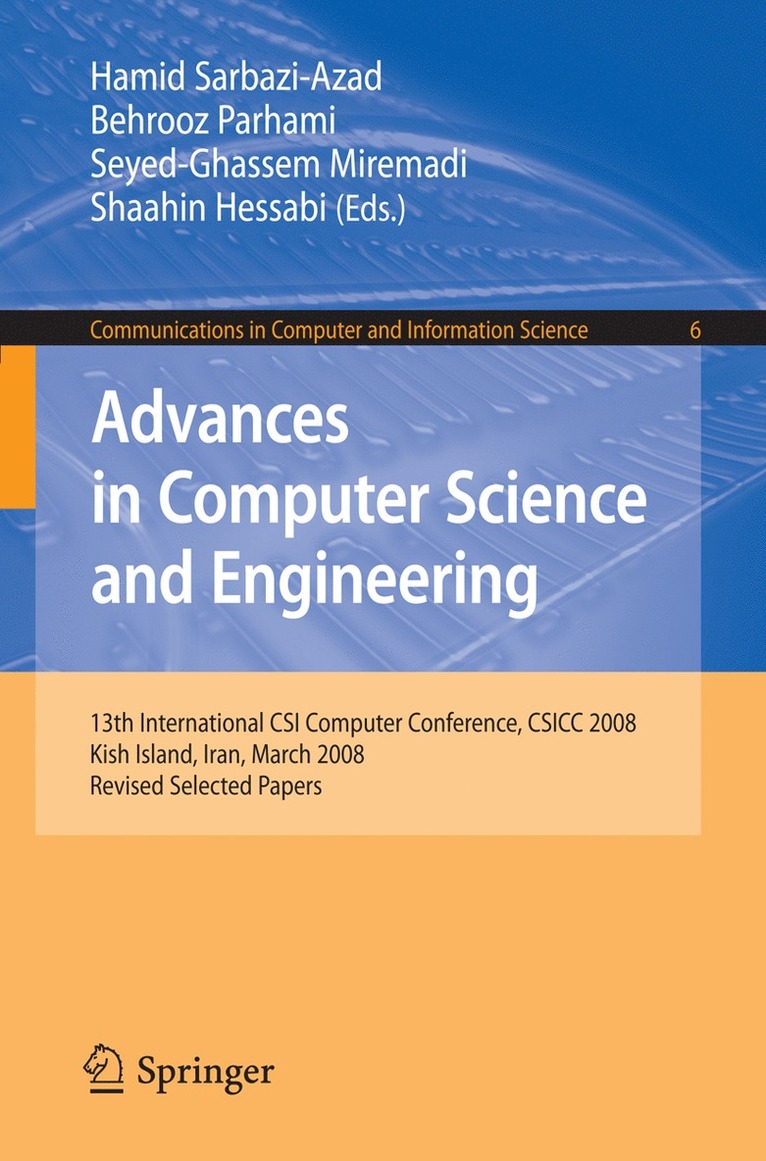 Hamid Sarbazi-Azad, Behrooz Parhami, Seyed-Ghasem Miremadi, Shaahin Hessabi - Advances in Computer Science and Engineering, Häftad