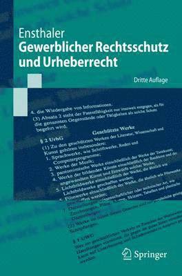 Jürgen Ensthaler - Gewerblicher Rechtsschutz und Urheberrecht, Häftad