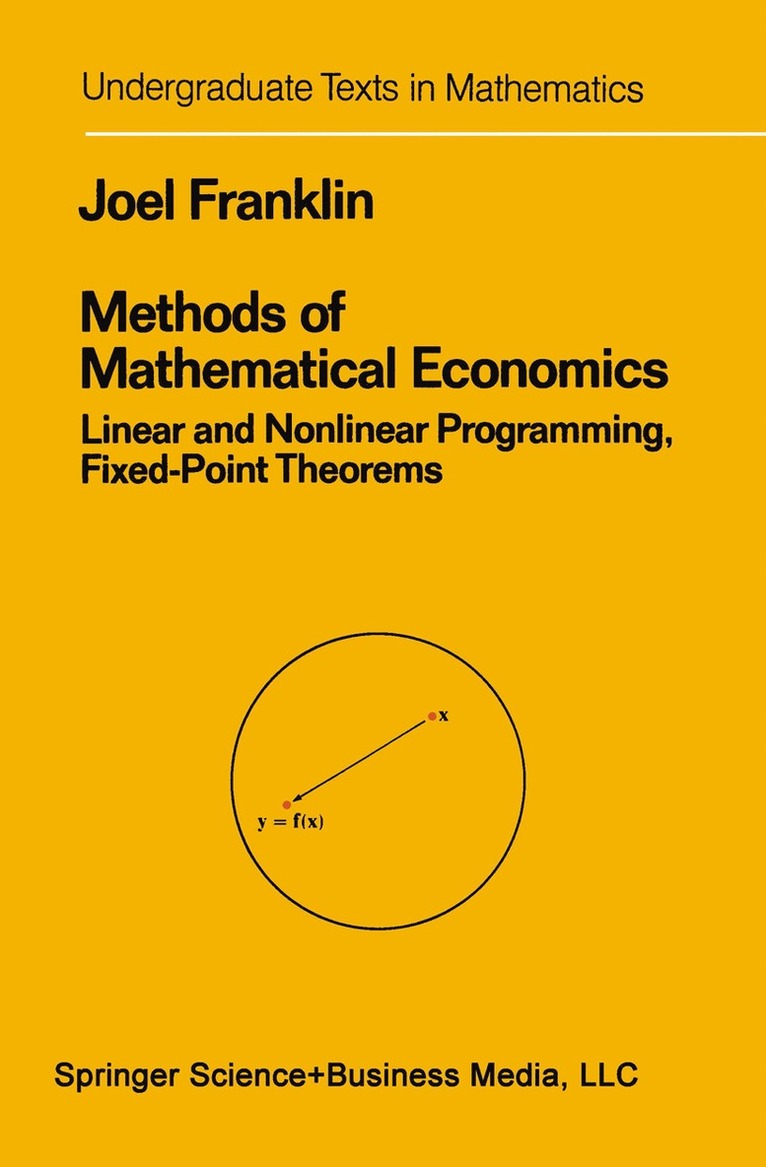 Joel N. Franklin - Methods of Mathematical Economics, Häftad