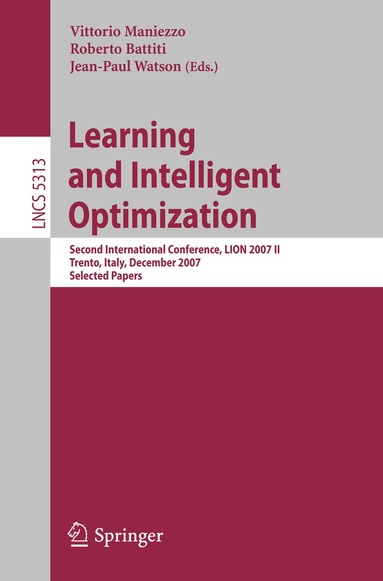 Vittorio Maniezzo, Roberto Battiti, Jean-Paul Watson - Learning and Intelligent Optimization, Häftad