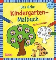 Ausmalbilder für Kita-Kinder: Das dicke Kindergarten-Malbuch: Auf der Wiese 1