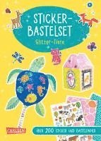 bokomslag Bastelset für Kinder: Sticker-Bastelset: Glitzer-Tiere