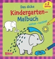 bokomslag Ausmalbilder für Kita-Kinder: Das dicke Kindergarten-Malbuch: vorher und nachher