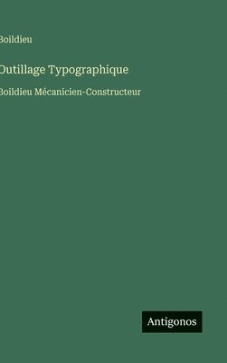bokomslag Outillage Typographique