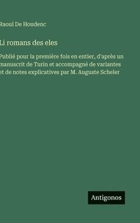 bokomslag Li romans des eles