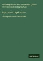 bokomslag Rapport sur l'agriculture