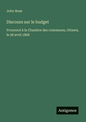 bokomslag Discours sur le budget
