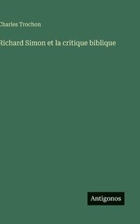 bokomslag Richard Simon et la critique biblique