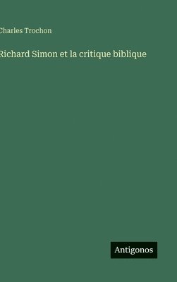 bokomslag Richard Simon et la critique biblique
