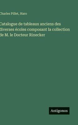 bokomslag Catalogue de tableaux anciens des diverses écoles composant la collection de M. le Docteur Rinecker