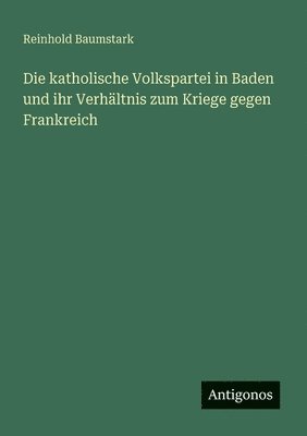 bokomslag katholische Volkspartei in Baden und ihr Verhältnis zum Kriege gegen Frankreich