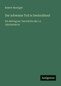 bokomslag schwarze Tod in Deutschland
